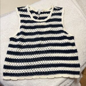 Striped Crochet tank top
